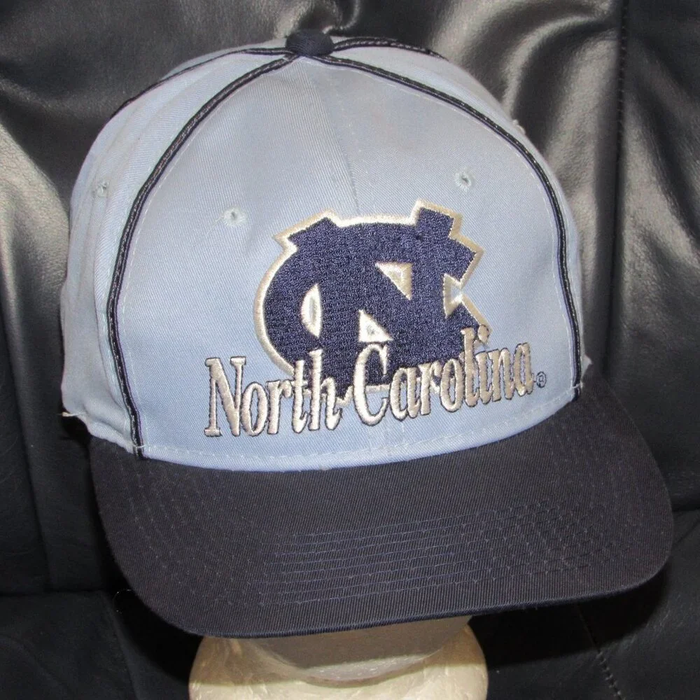 Vtg 80s The Game NC North Carolina Tar Heels SnapBack Hat Cap Jordan Embroidered - Picture 1 of 5